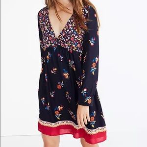 Madewell Sezane Daphna Long-Sleeved Floral Dress